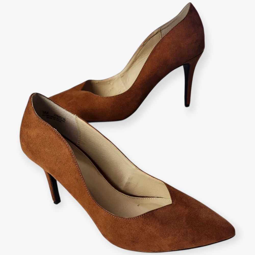 Cato Faux Suede Pointed Toe Heels Size 9M